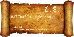 Békési Rózsa névjegykártya