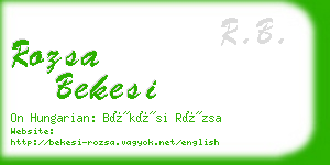 rozsa bekesi business card